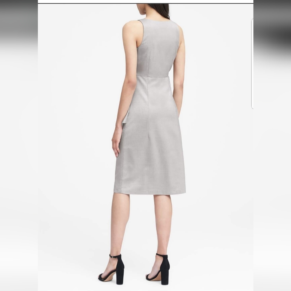 NWT BANANA REPUBLIC Wrap Effect Midi Dress, Size 2 - Picture 2 of 8